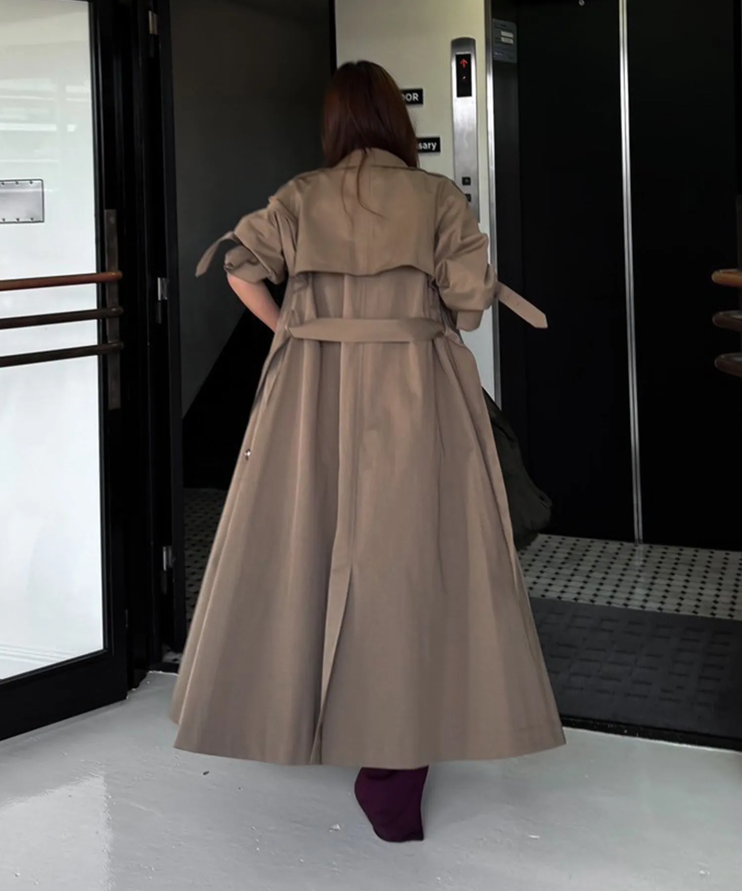 3way layered trench coat
