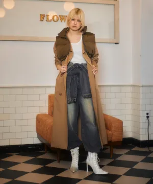 3way layered trench coat
