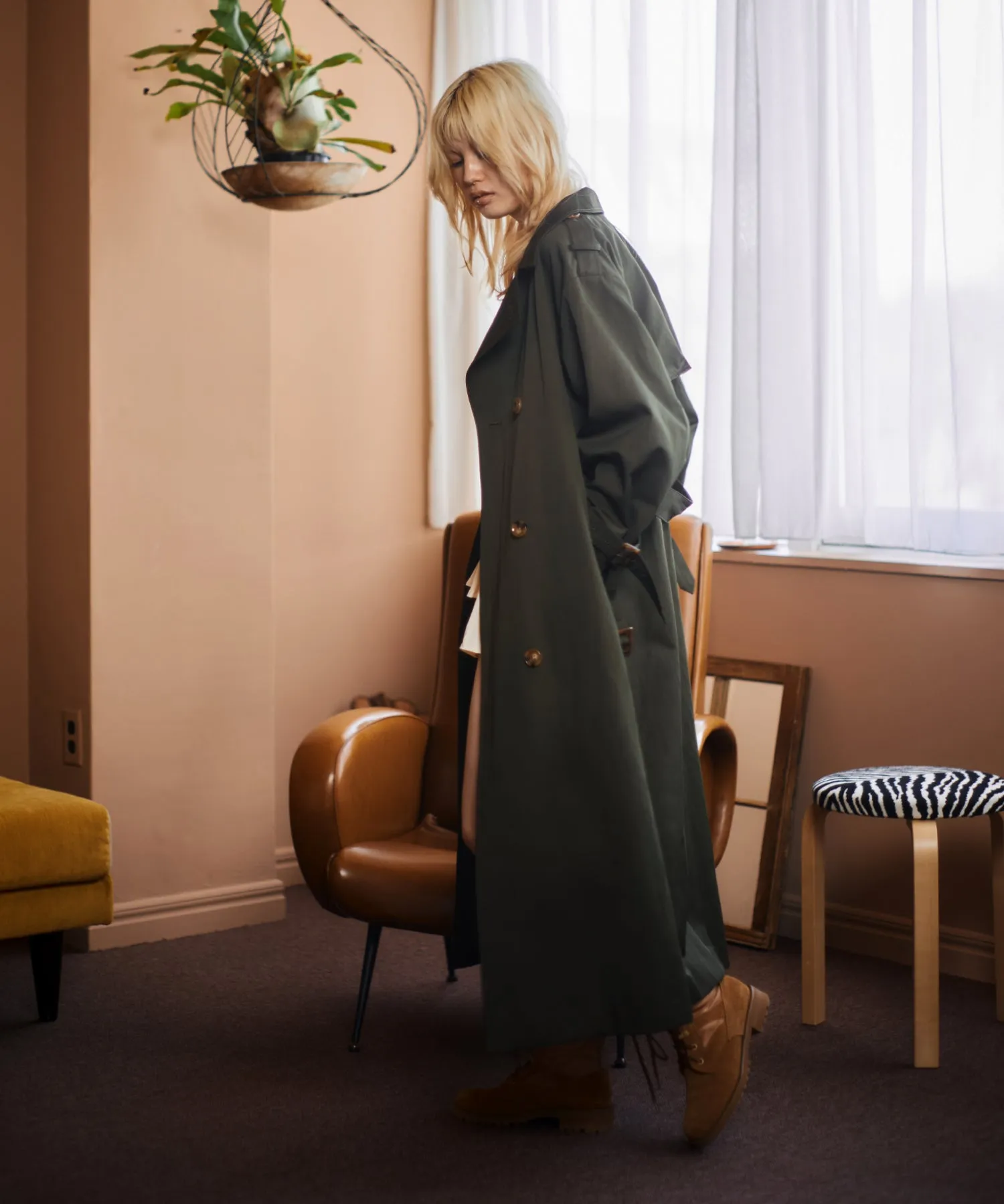 3way layered trench coat