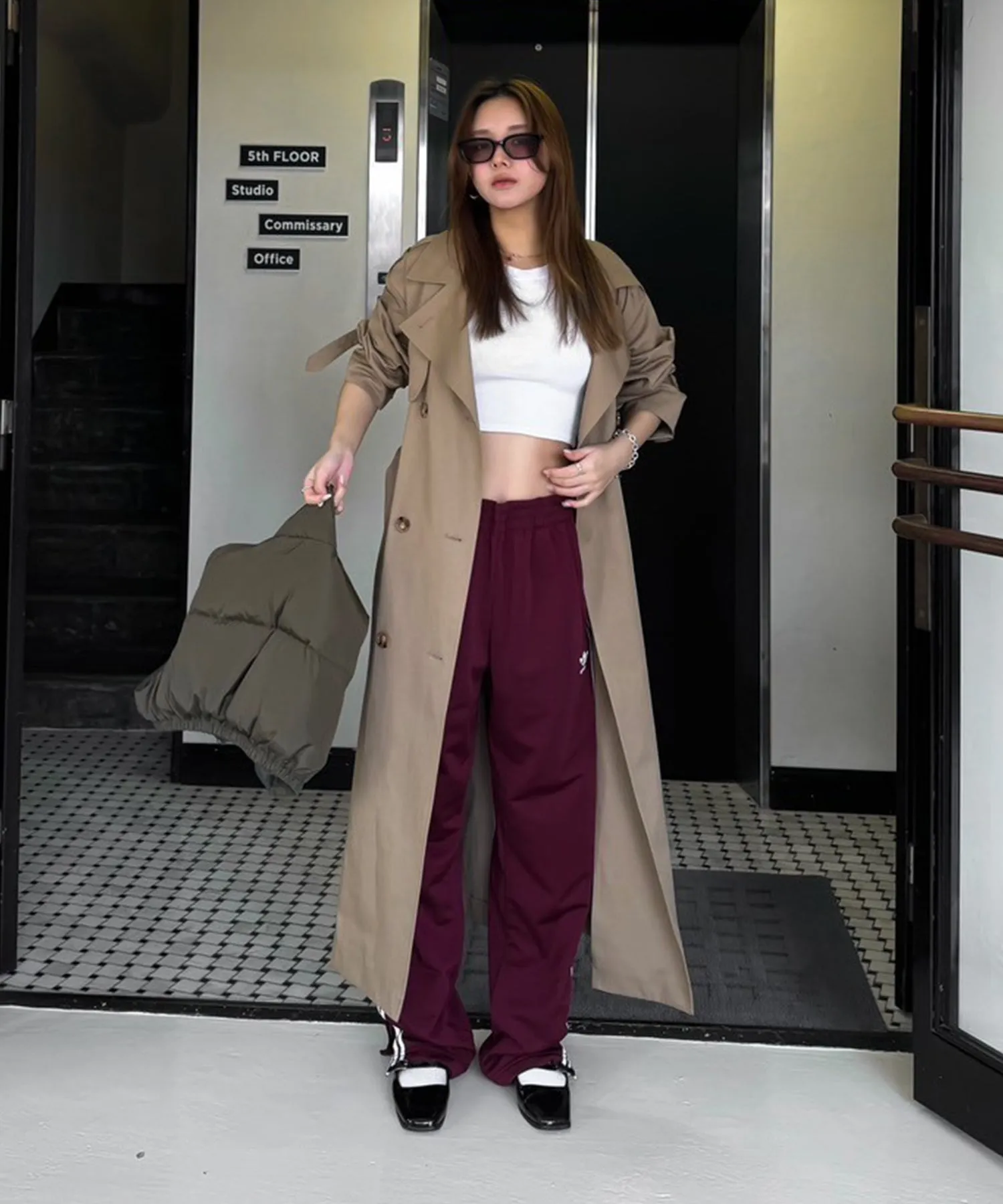 3way layered trench coat