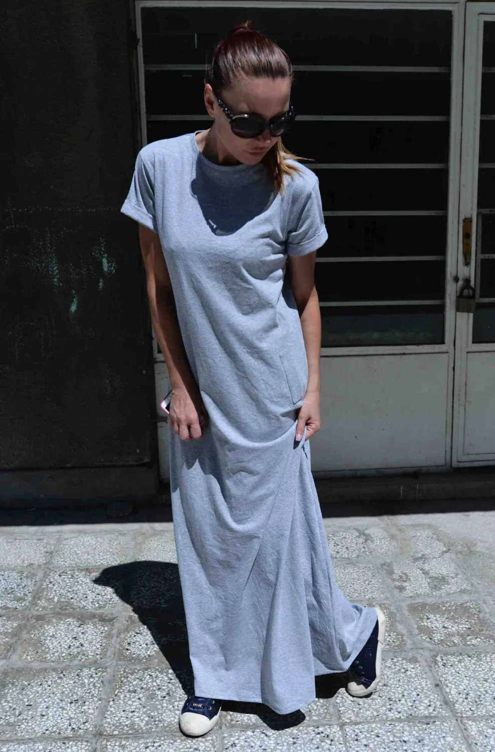 AMIRA Long Summer Dress With Back Stripe