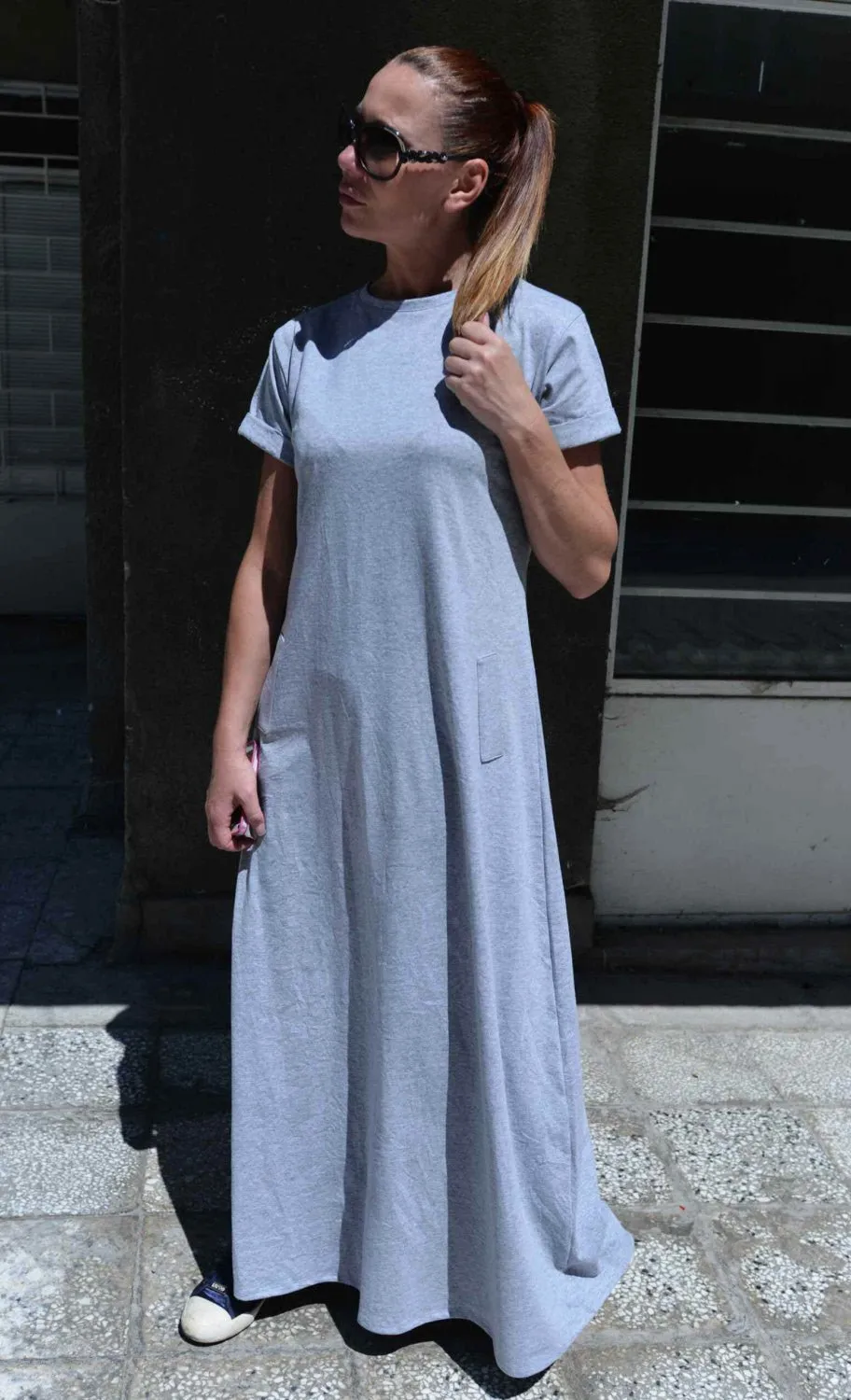 AMIRA Long Summer Dress With Back Stripe