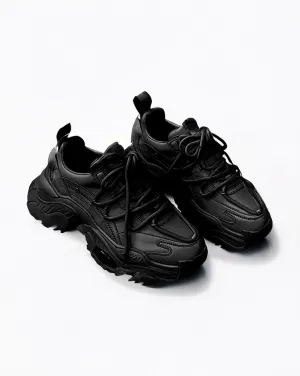 Bold Statement Microfiber Leather Platform Sneakers