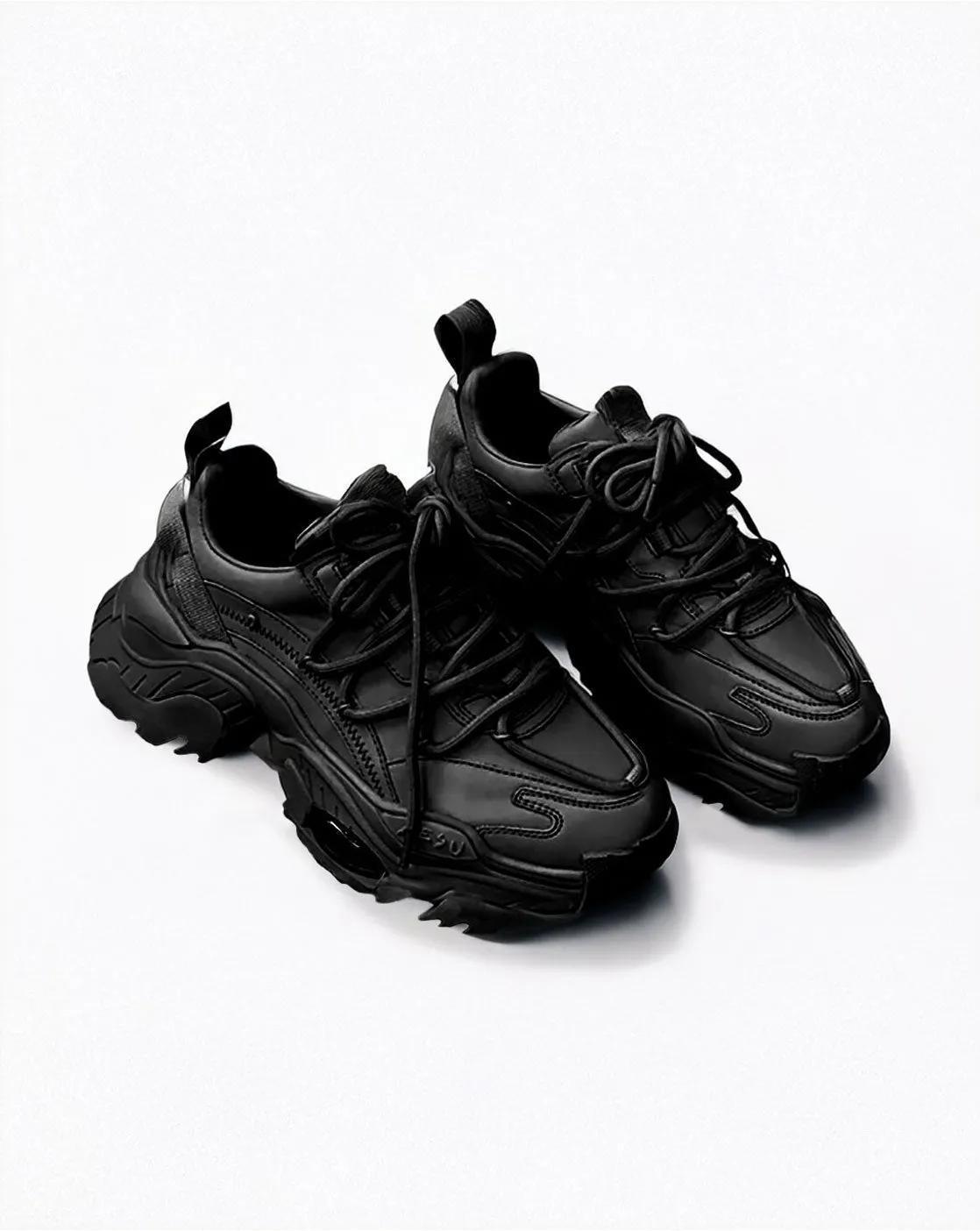 Bold Statement Microfiber Leather Platform Sneakers