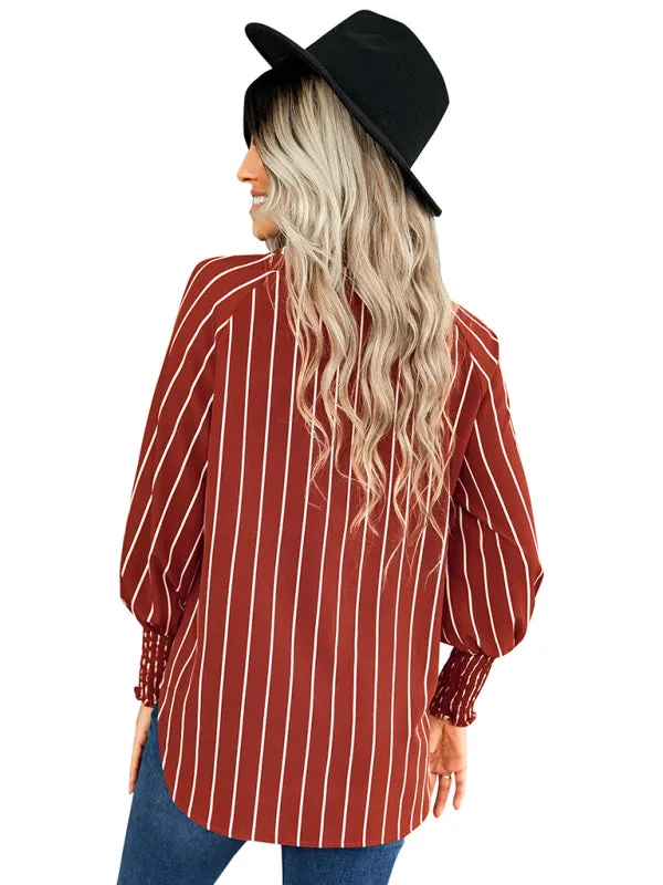 Brisa Women's Striped Fashion Casual Loose Shirt
