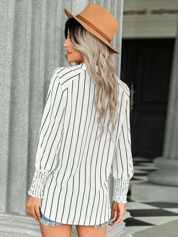 Brisa Women's Striped Fashion Casual Loose Shirt