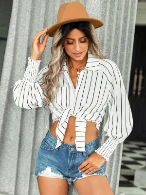 Brisa Women's Striped Fashion Casual Loose Shirt