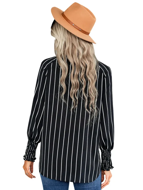 Brisa Women's Striped Fashion Casual Loose Shirt