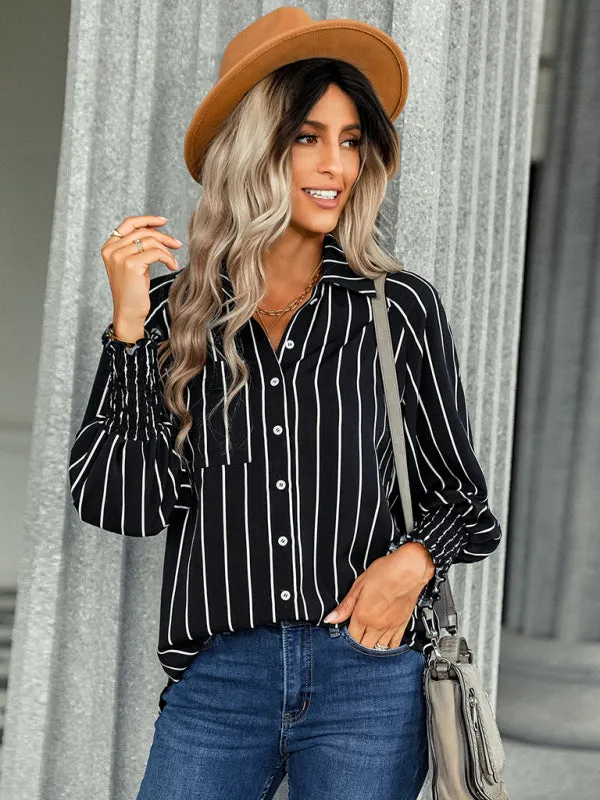 Brisa Women's Striped Fashion Casual Loose Shirt