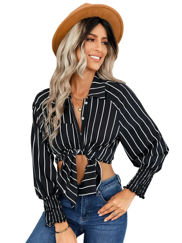 Brisa Women's Striped Fashion Casual Loose Shirt