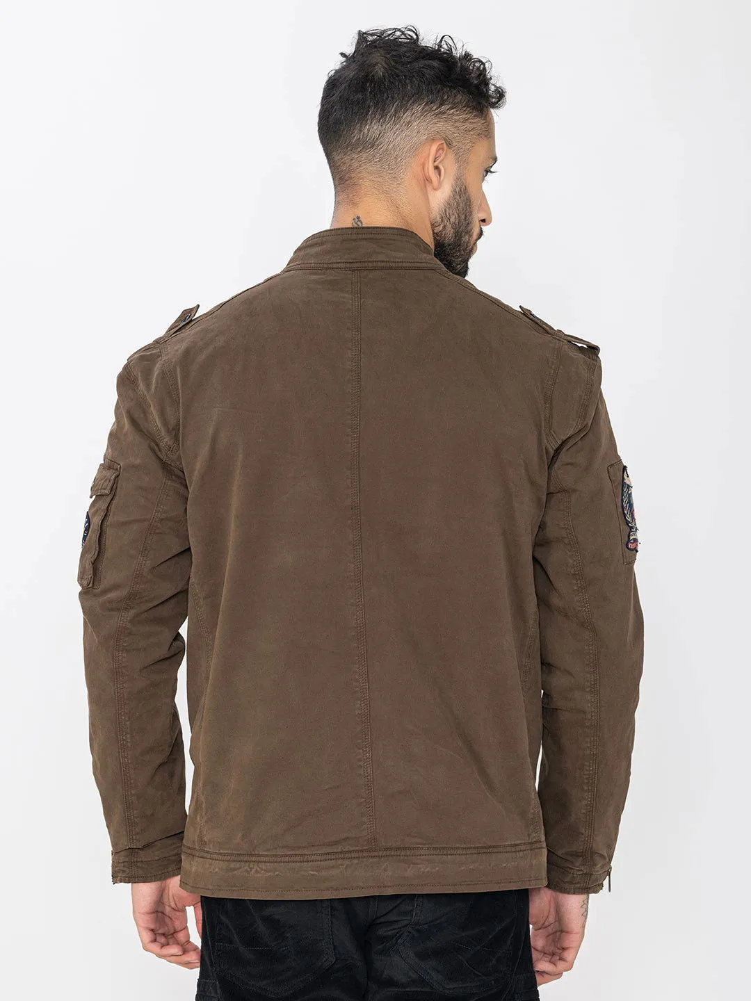 BROWN UTILITY JACKET
