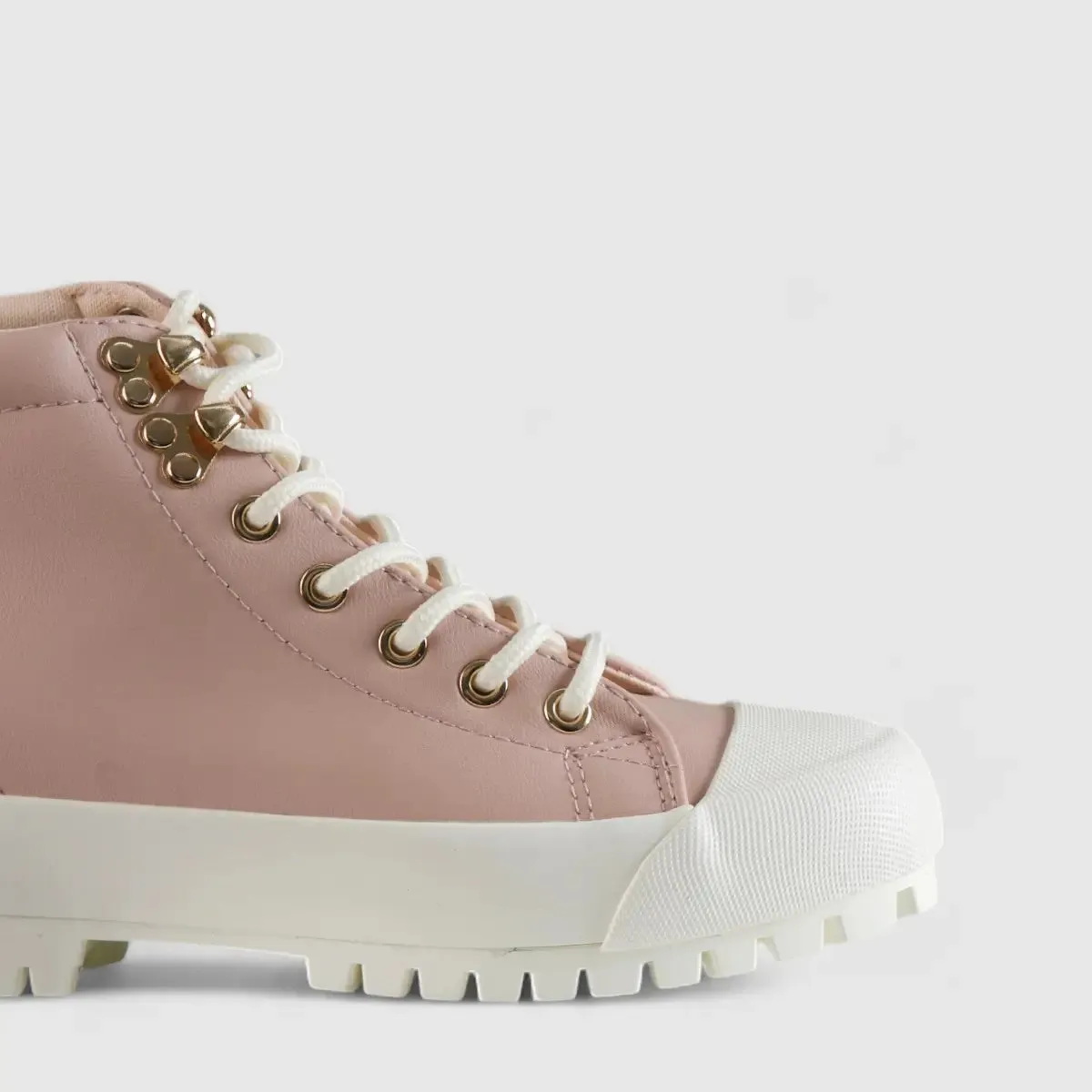 Caprio 2 Tone Statement Sneaker Boots Pink