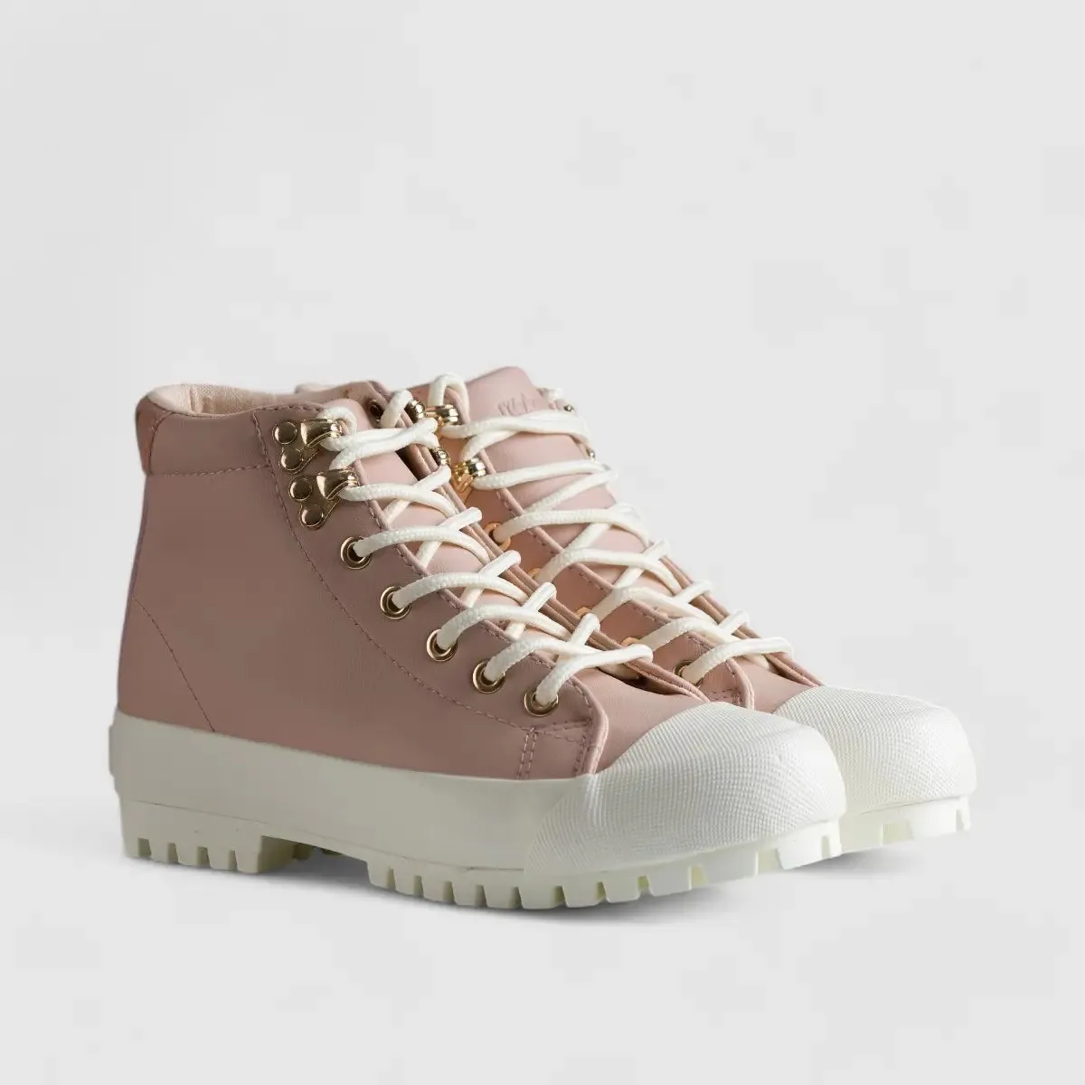 Caprio 2 Tone Statement Sneaker Boots Pink