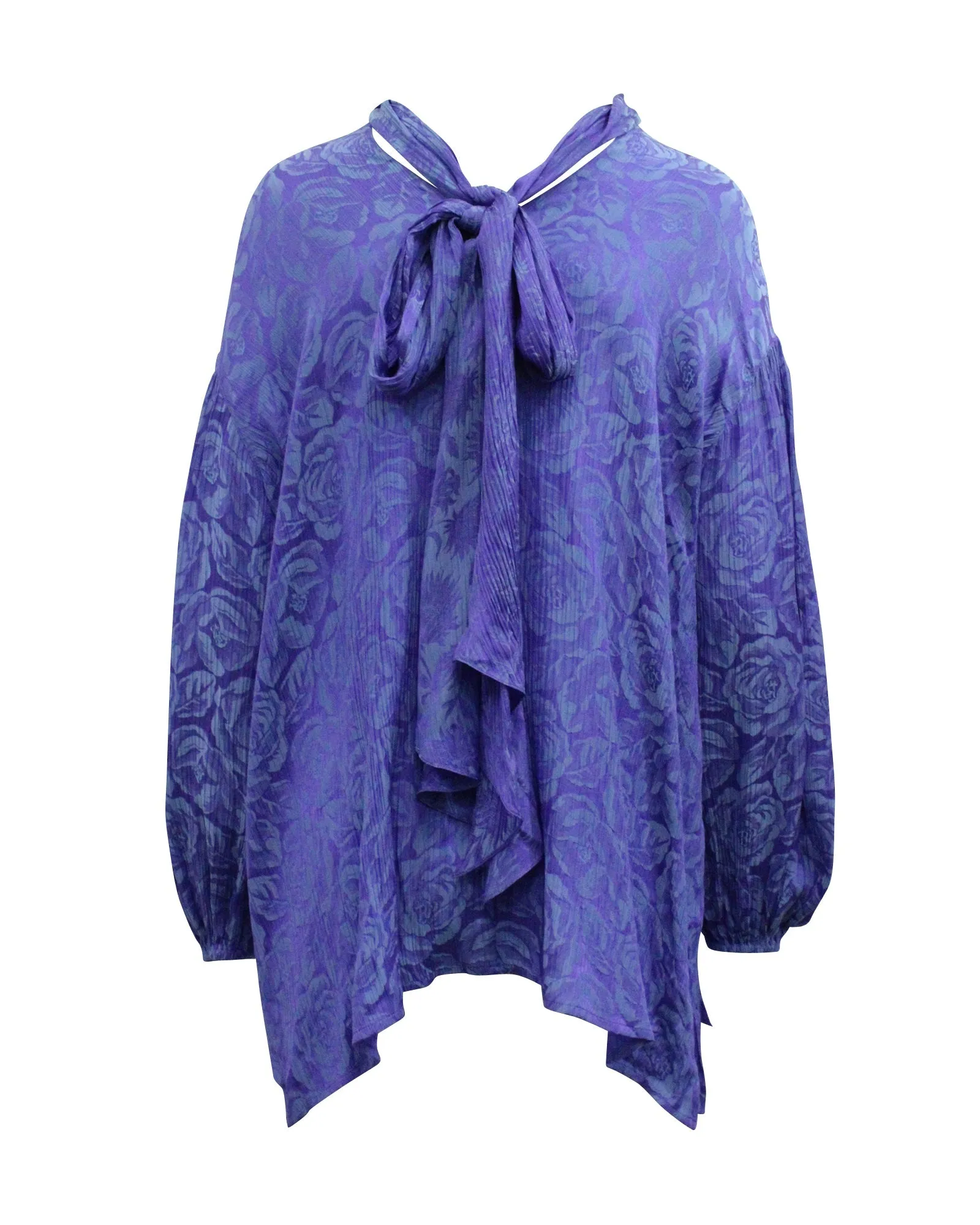 Chloe Lavalliere Blouse in Purple Viscose
