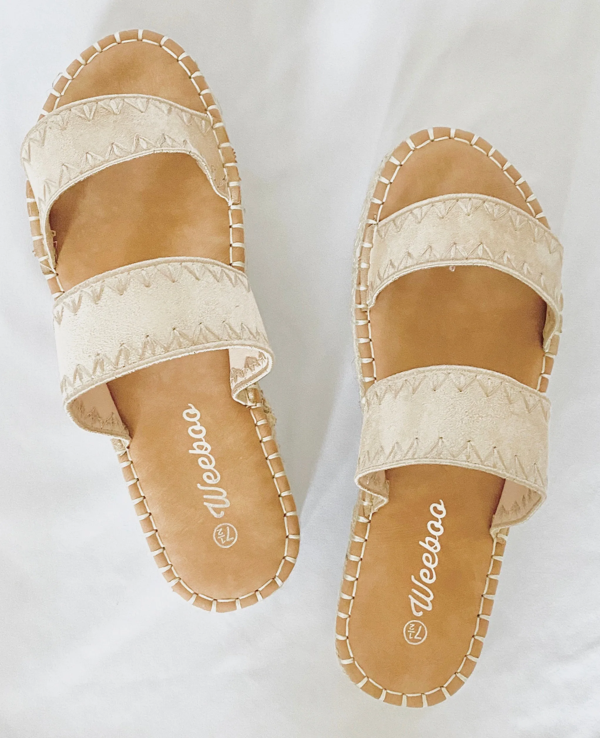 coco espadrille platform sandals- beige