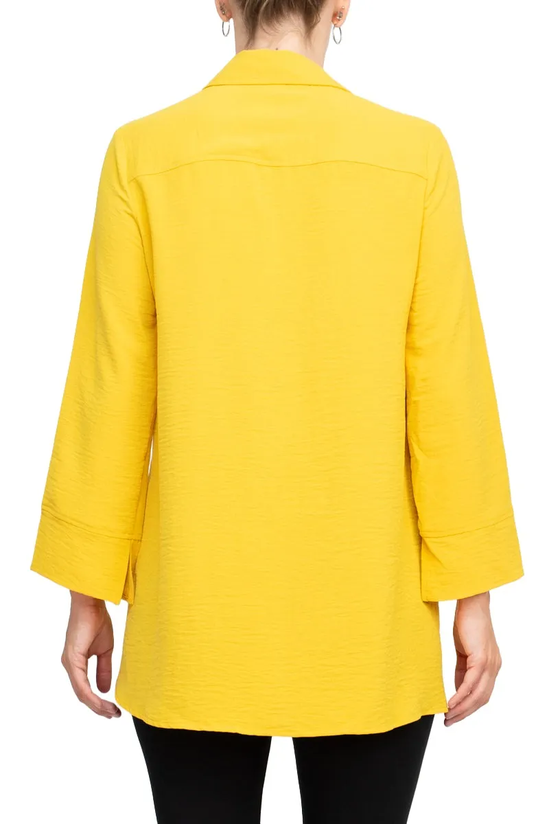 Counterparts Collared 3/4 Sleeve Solid Button Down Shirt