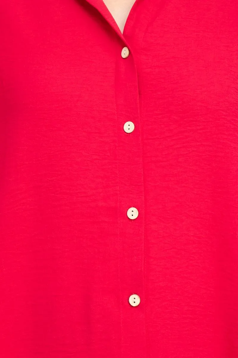 Counterparts Collared 3/4 Sleeve Solid Button Down Shirt
