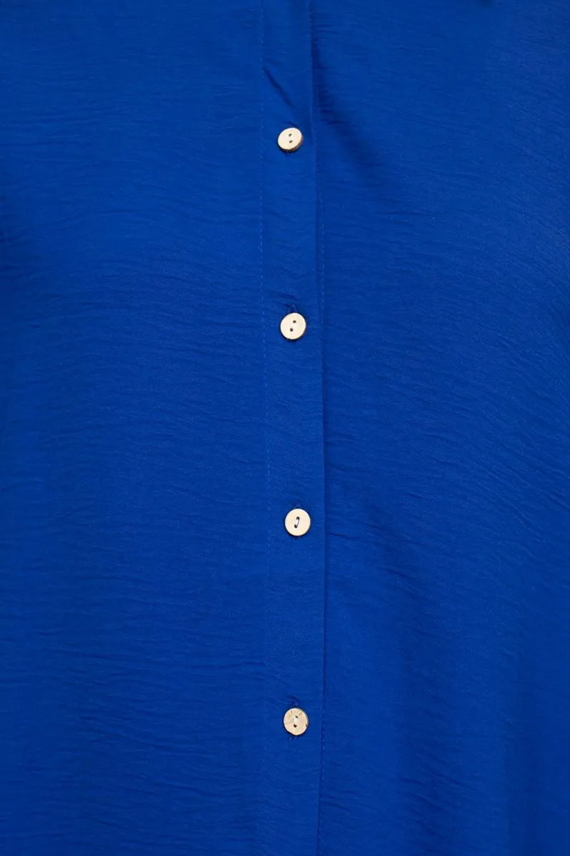 Counterparts Collared 3/4 Sleeve Solid Button Down Shirt