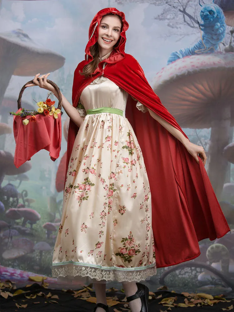 Floral Dress Cosplay Costume Maid Dress