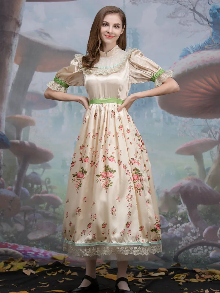 Floral Dress Cosplay Costume Maid Dress