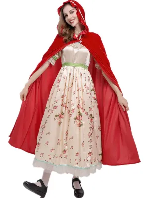 Floral Dress Cosplay Costume Maid Dress