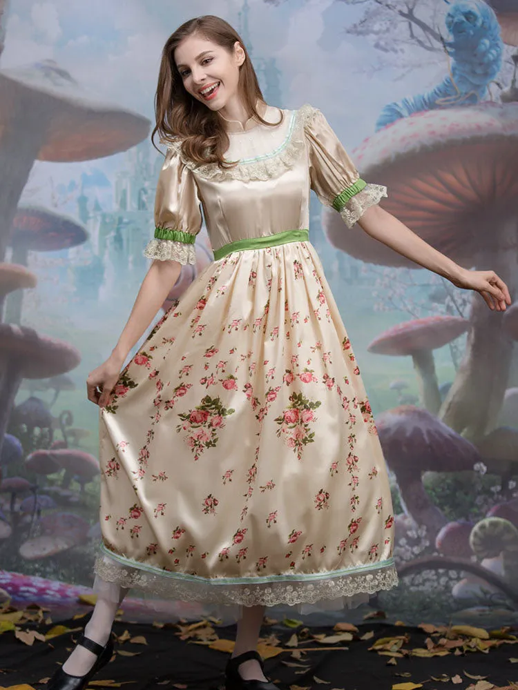Floral Dress Cosplay Costume Maid Dress