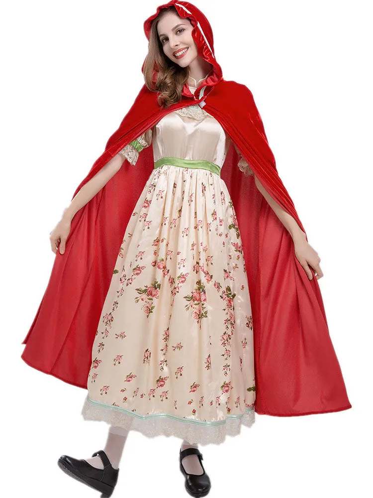 Floral Dress Cosplay Costume Maid Dress
