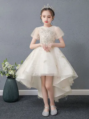 Flower Girl Wedding Dress Piano Performance Costume Girls Evening Gown Princess Dress