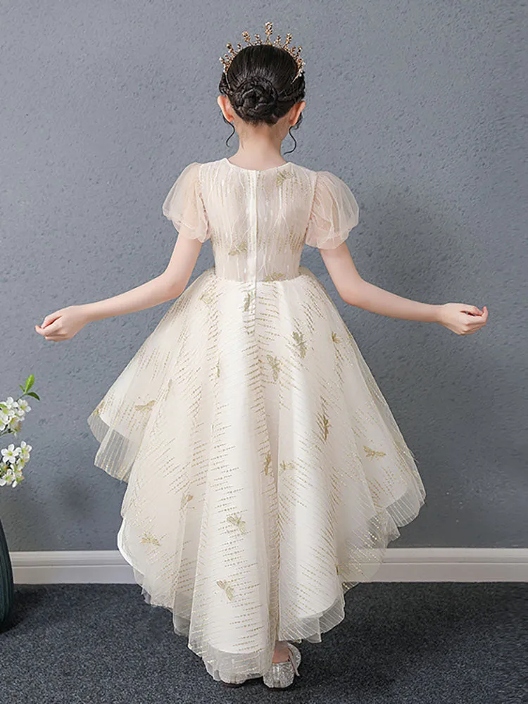 Flower Girl Wedding Dress Piano Performance Costume Girls Evening Gown Princess Dress