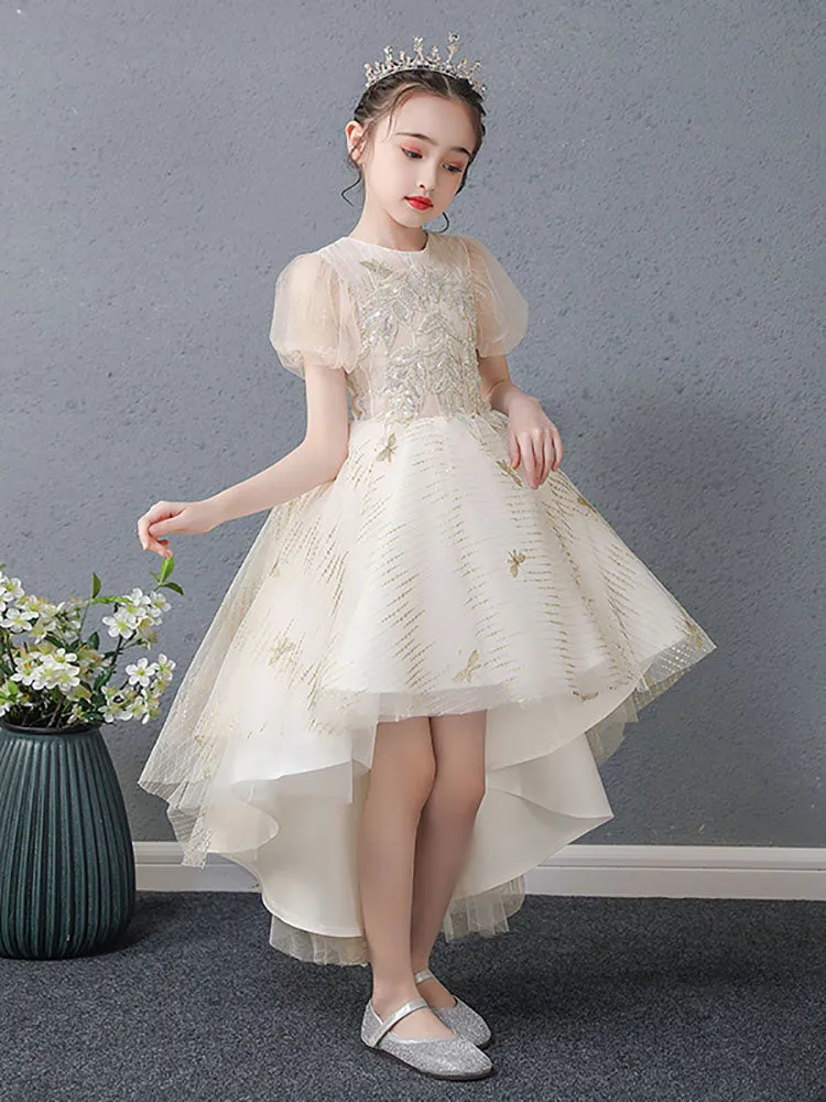 Flower Girl Wedding Dress Piano Performance Costume Girls Evening Gown Princess Dress