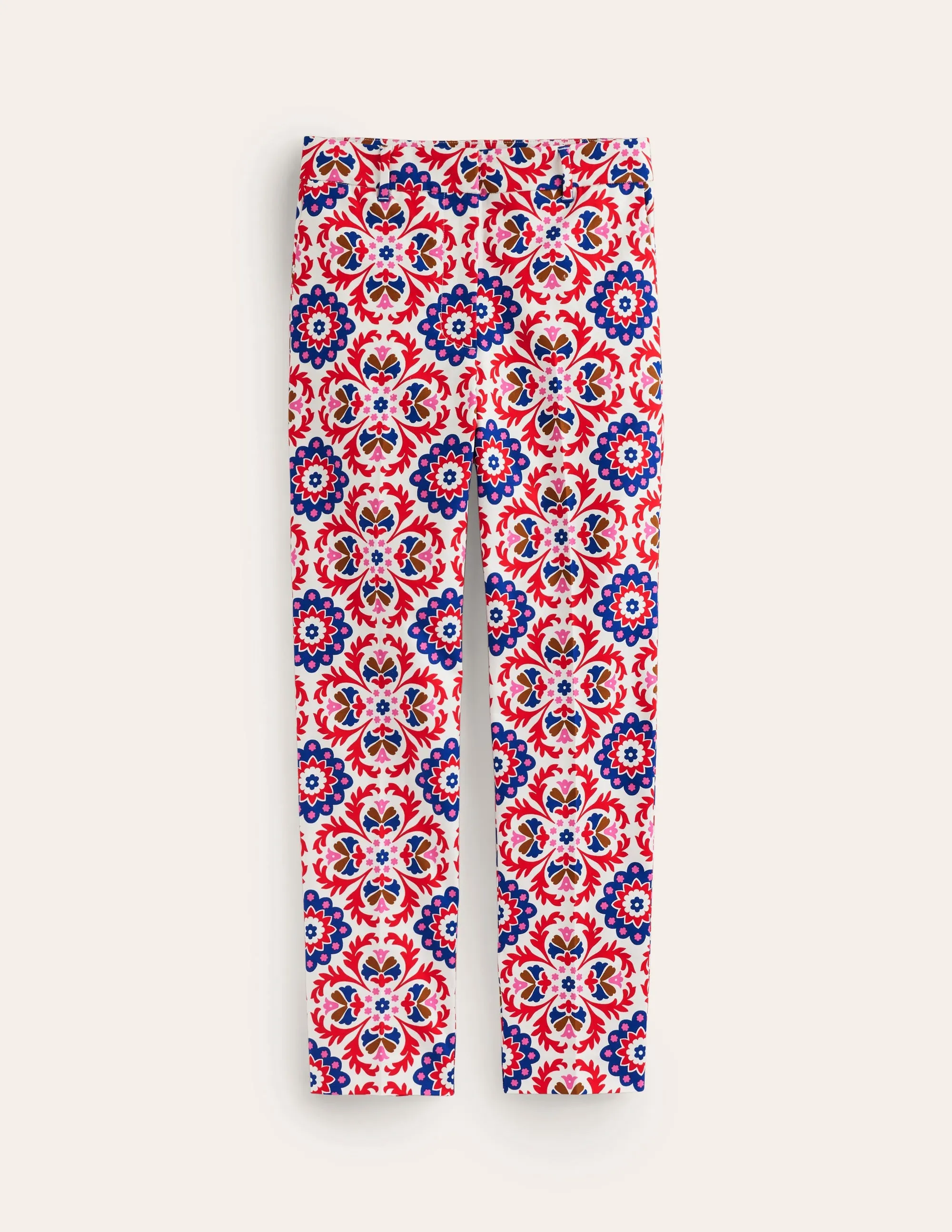 Highgate Sateen Trousers-Rubicondo, Mosaic Bloom