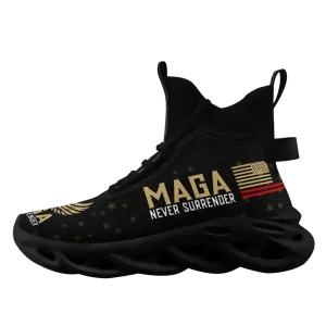 Holiday Gifts,Personalized Proud Sneakers, Custom Trump Design, MAGA Shoes, Glow at Night Shoe