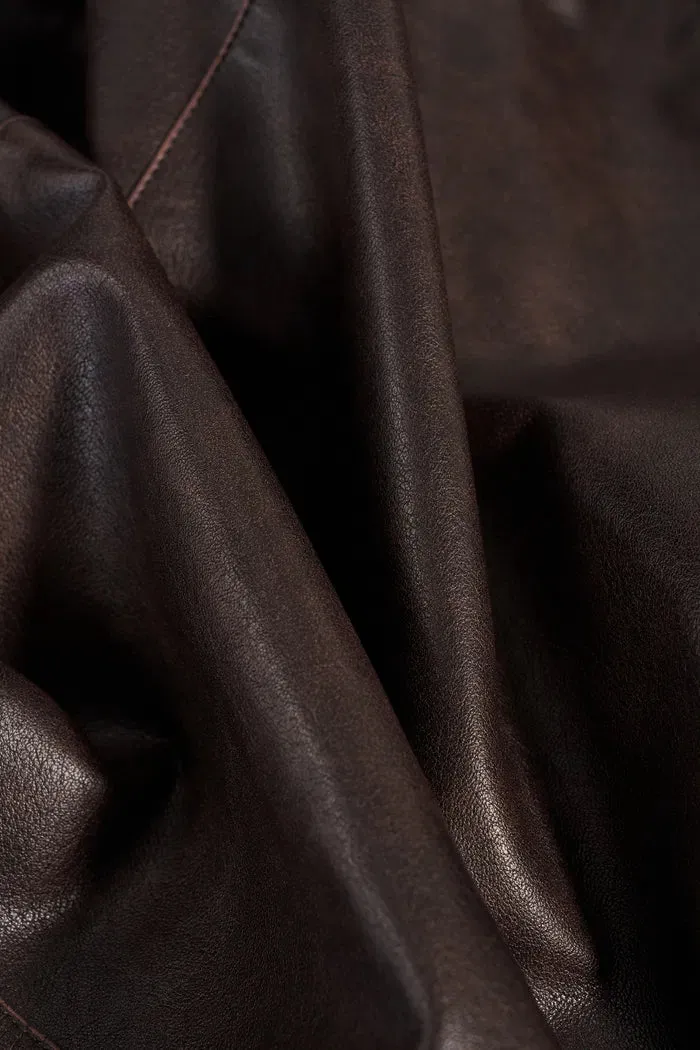 Irina Vintage Biker Jacket in Vegan Leather