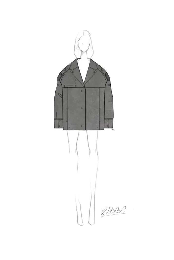 Irina Vintage Biker Jacket in Vegan Leather