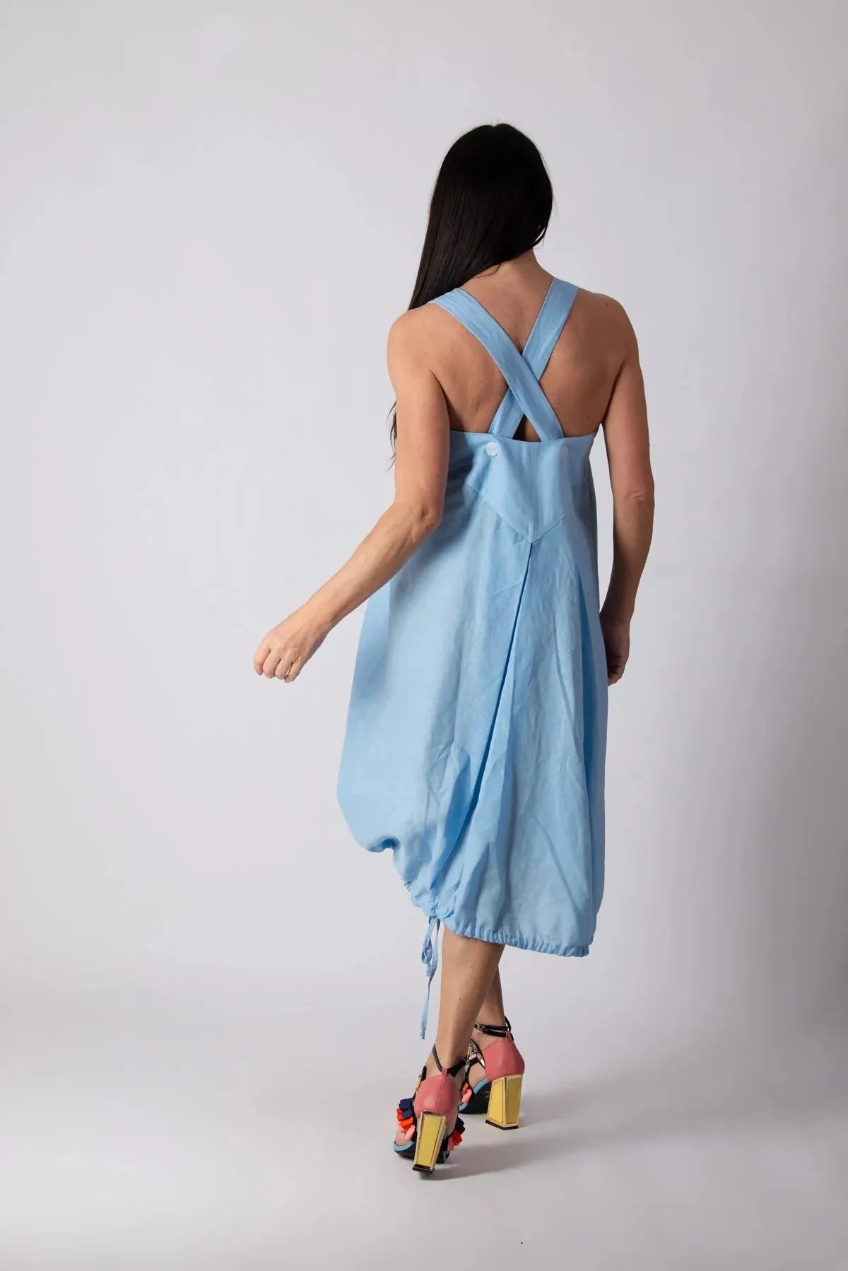 KATE Light blue linen dress