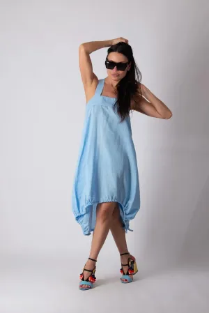 KATE Light blue linen dress