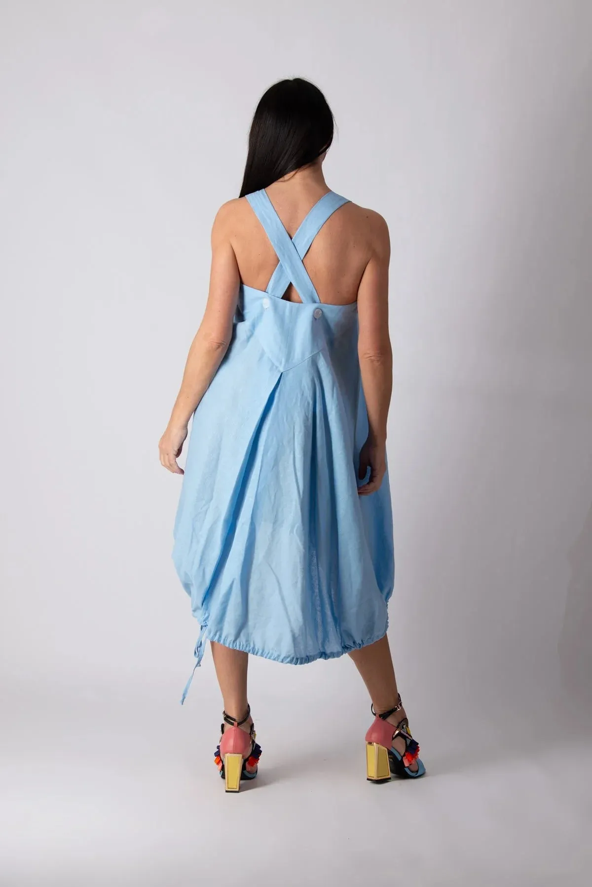 KATE Light blue linen dress