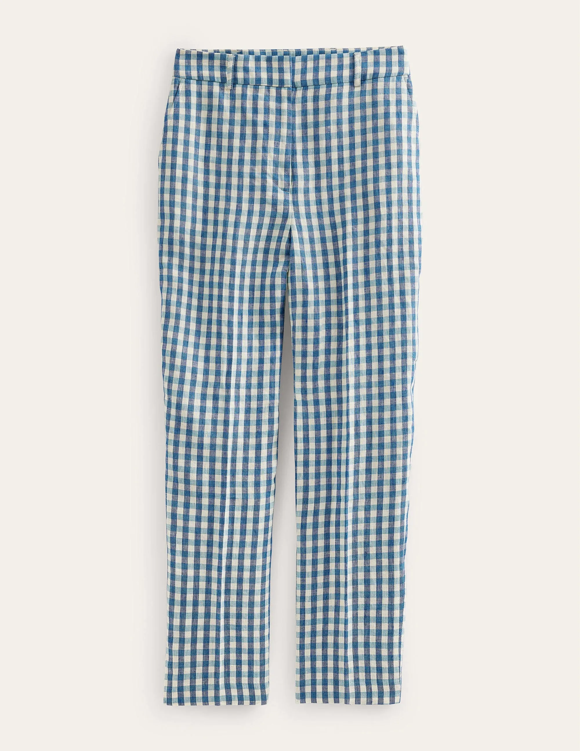 Kew Linen Trousers-Check