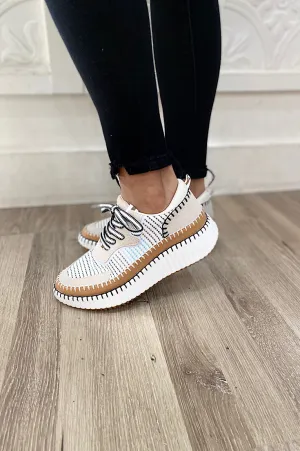 Lennon Platform Tan Sneakers