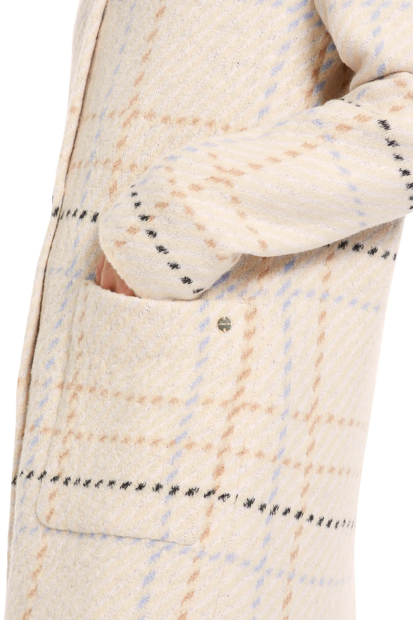 Marc Cain Collections VC 11.03 M09 132 Dark Cream Check Coat