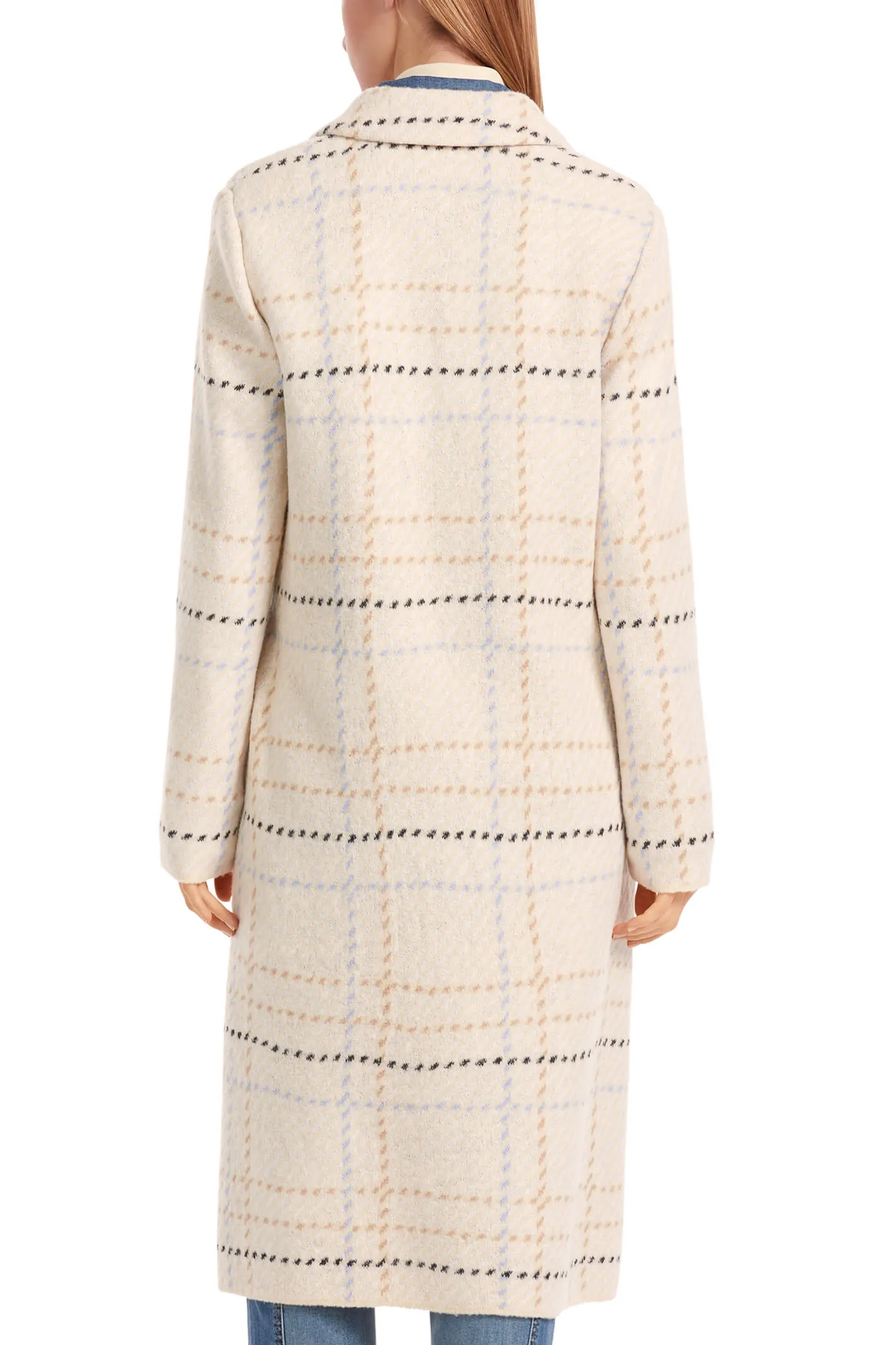Marc Cain Collections VC 11.03 M09 132 Dark Cream Check Coat