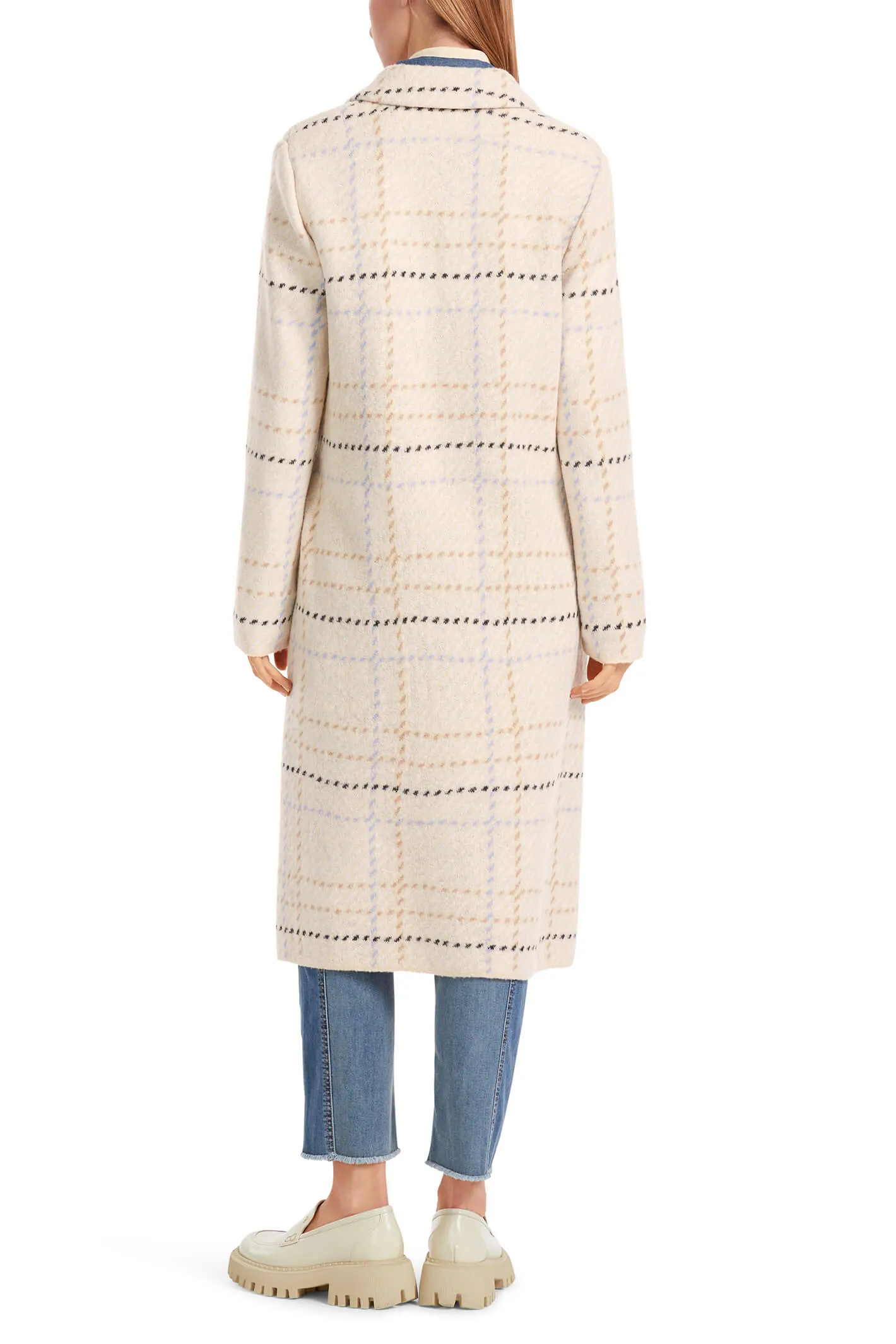 Marc Cain Collections VC 11.03 M09 132 Dark Cream Check Coat