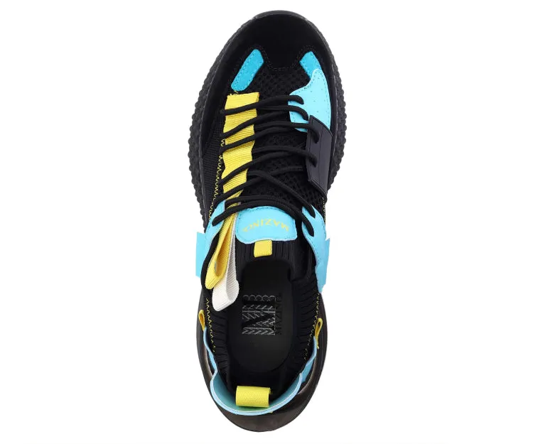 Mazino Delta Men's Black Mesh Blade Sneakers