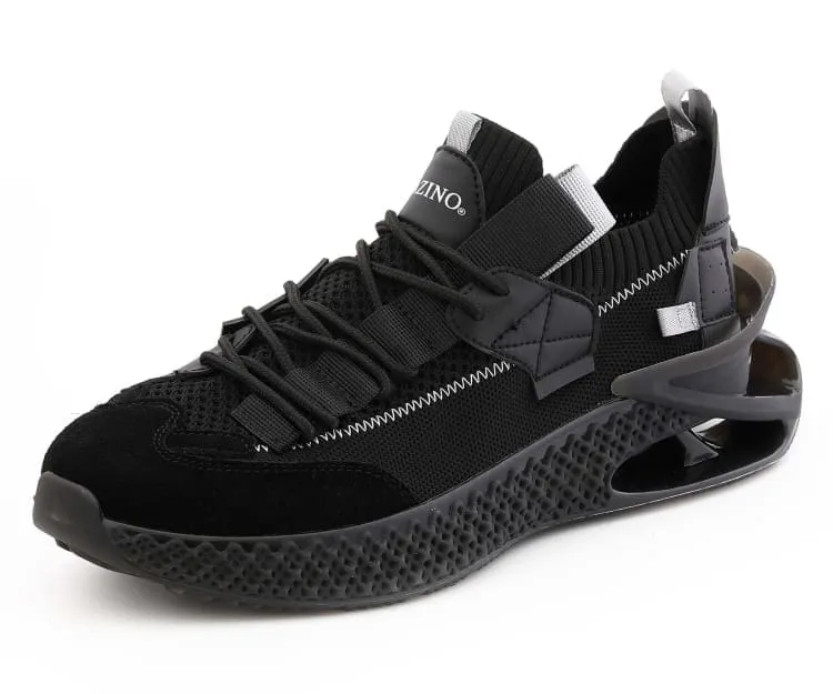 Mazino Delta Men's Black Mesh Blade Sneakers