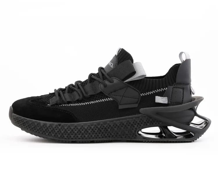 Mazino Delta Men's Black Mesh Blade Sneakers