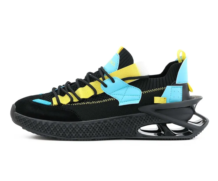 Mazino Delta Men's Black Mesh Blade Sneakers
