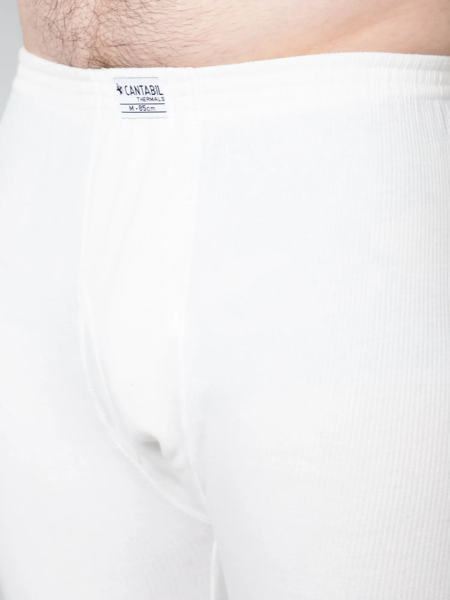Men Off White Thermal Trouser