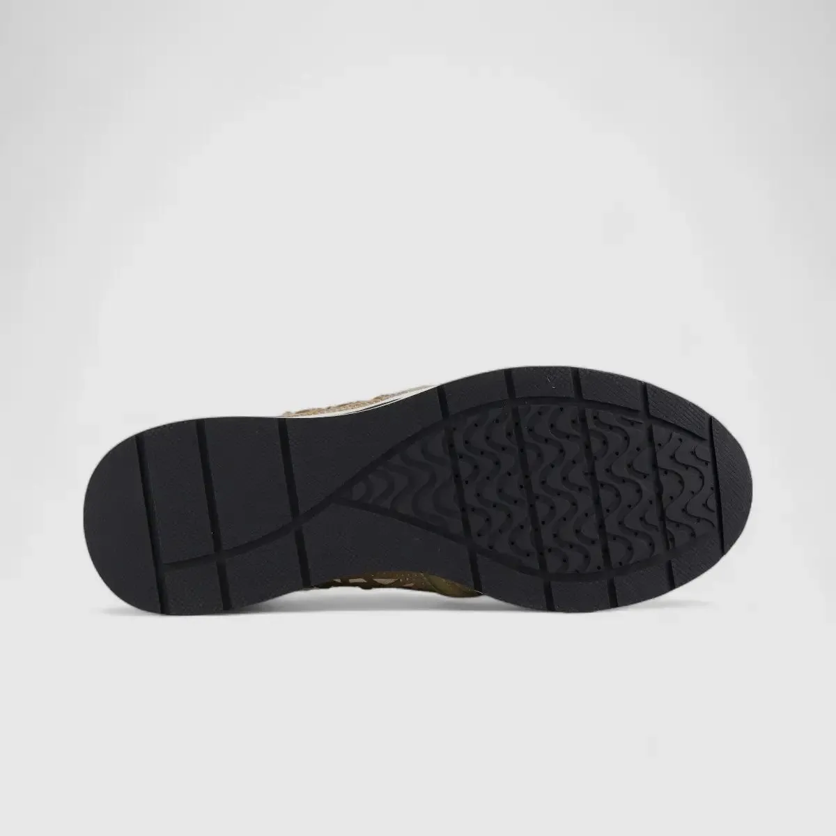 Morbido Ladies Leather Statement Sneakers Gold G02-01