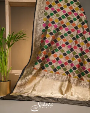 MULTICOLORED BANARASI KATAN SAREE