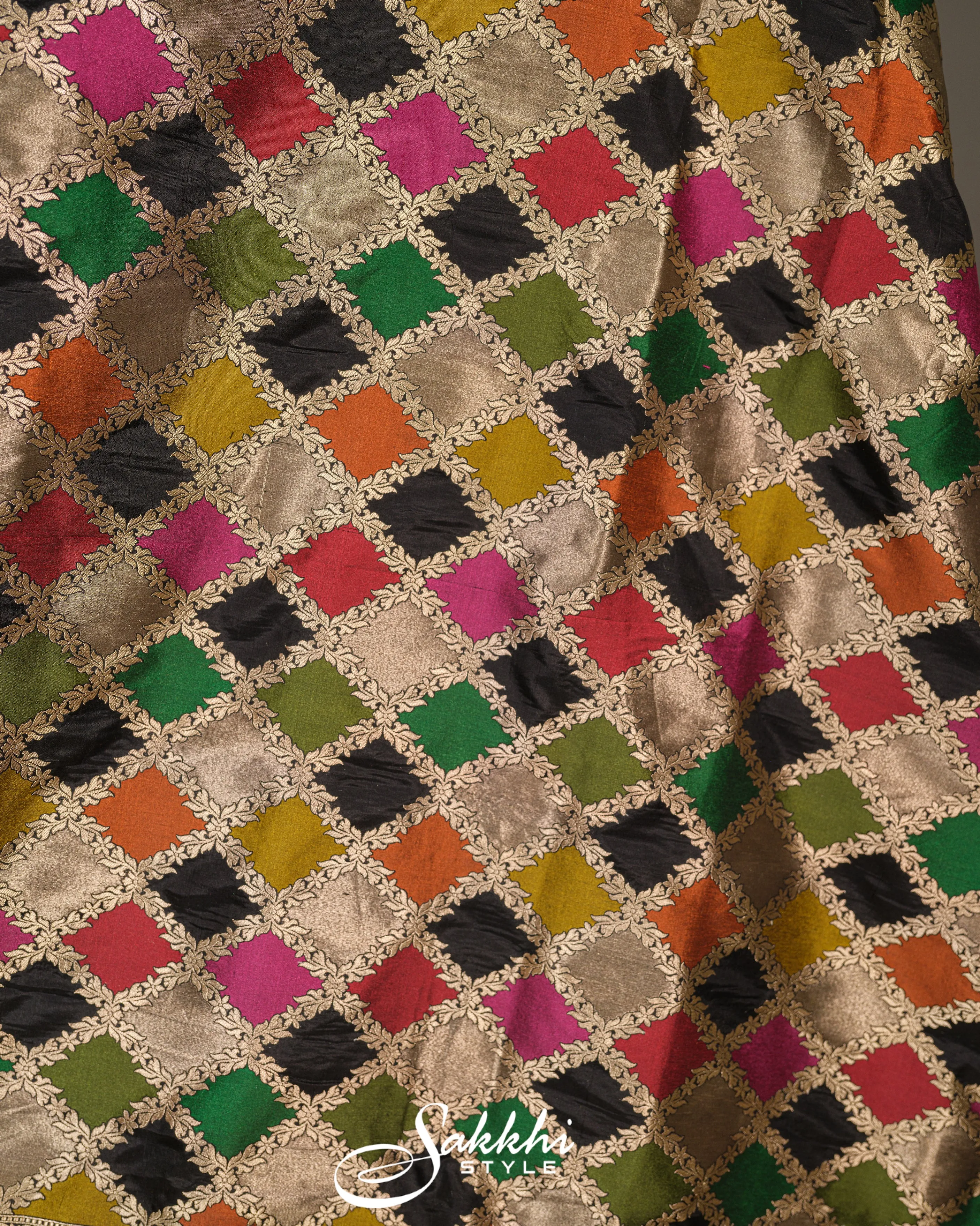 MULTICOLORED BANARASI KATAN SAREE